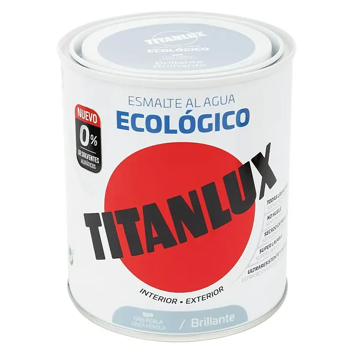 Titanlux Esmalte de color Eco - Gris perla, 750 ml, Brillante