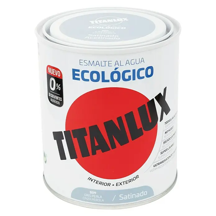 Titanlux Esmalte de color Eco - Gris perla, 750 ml, Satinado