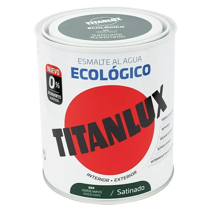Titanlux Esmalte de color Eco - Verde mayo, 750 ml, Satinado