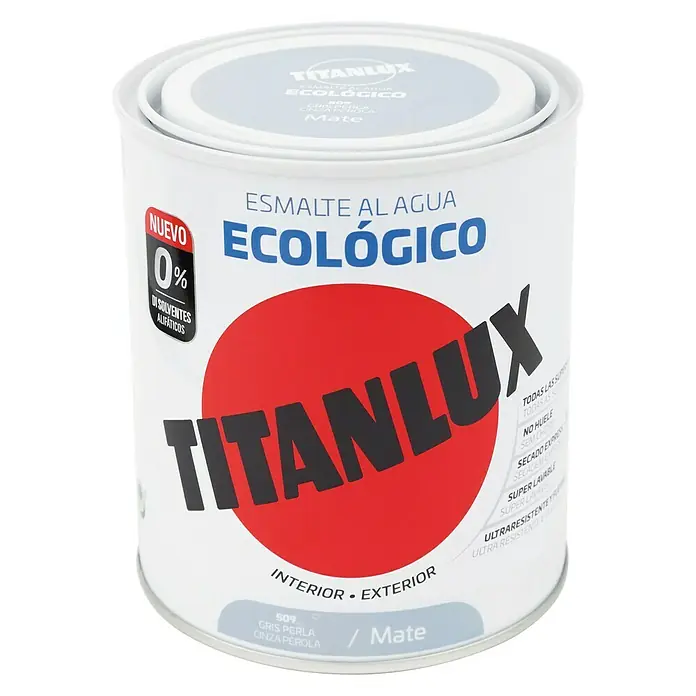 Titanlux Esmalte de color Eco - Gris perla, 750 ml, Mate