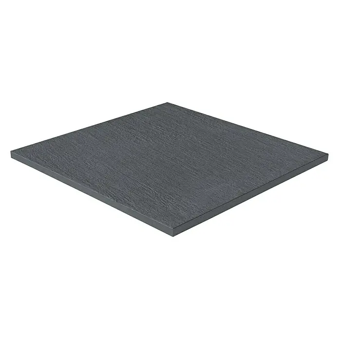 Terrassenfliese Slate Black - 60 x 60 x 2 cm, Schwarz, Matt
