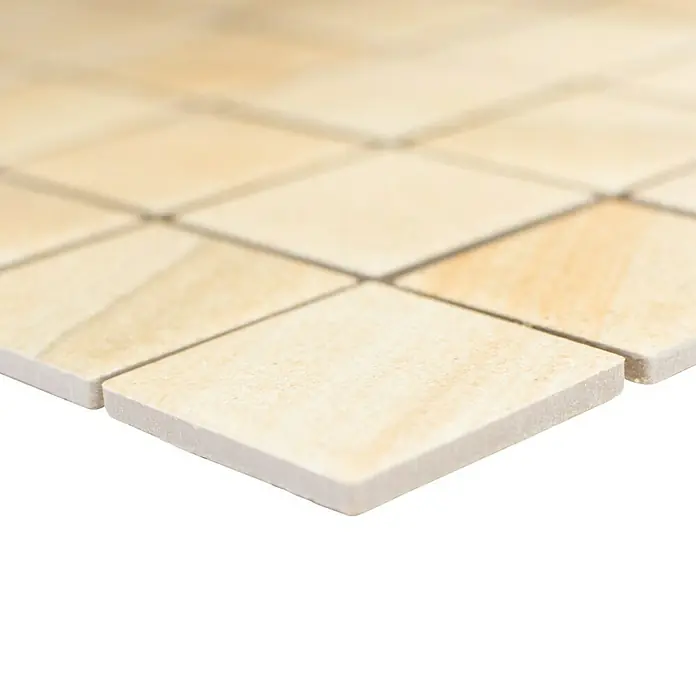 Mosaikfliese Quadrat AI SO 98 - 29,8 x 29,8 cm, Beige, Matt - Detailaufnahme