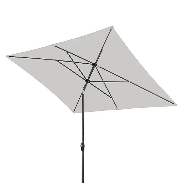 Derby Basic Lift Sonnenschirm Neo - Hellgrau, L x B: 240 x 200 cm - Ansicht von unten