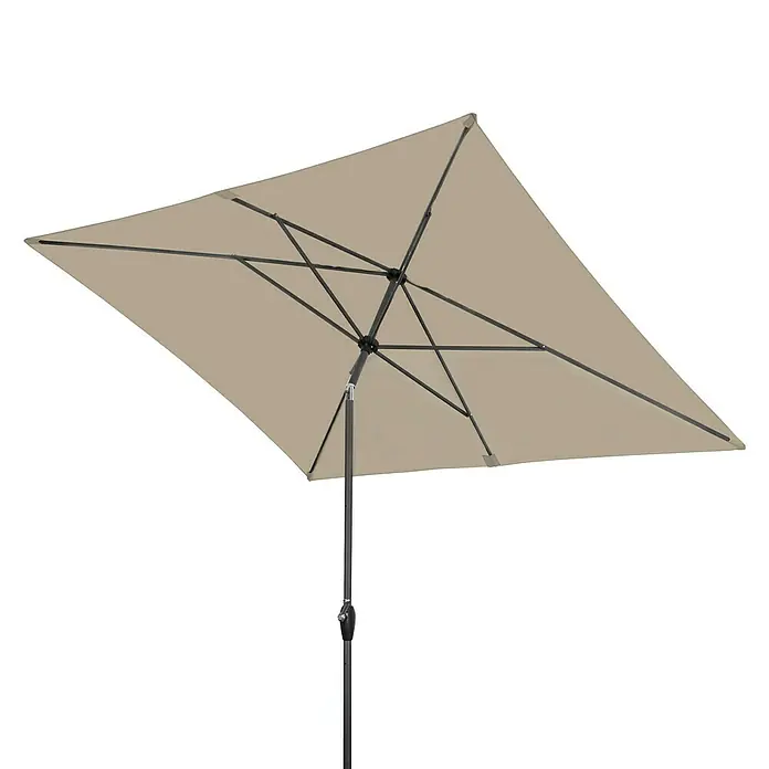 Derby Basic Lift Sonnenschirm Neo - Greige, L x B: 240 x 200 cm - Ansicht von unten