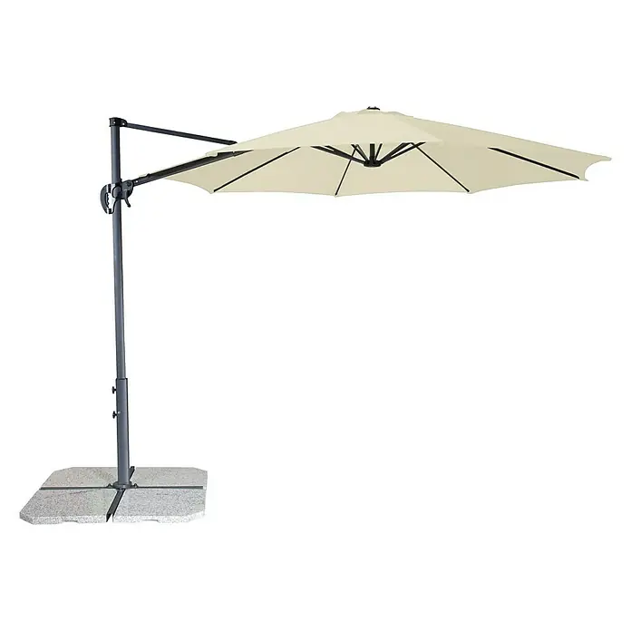 Derby Ravenna Pendelschirm Smart - Natur, Durchmesser: 293 cm - Vorderansicht