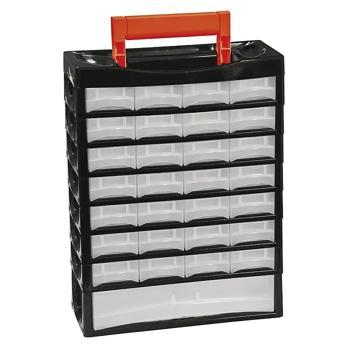 Lockweiler Organizador de piezas pequeñas P 29 - Negro, Número de cajones: 29 ud. - Vista frontal