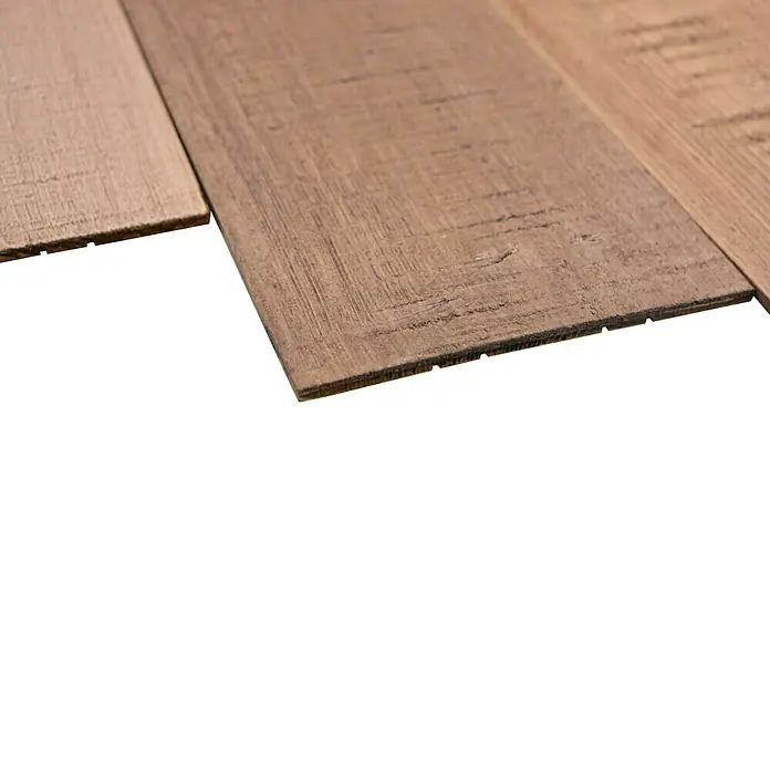 Houten paneel Woodland - Grenen, 90 x 12,8 cm, Mix beige, Zelfklevend - Zijaanzicht rechts