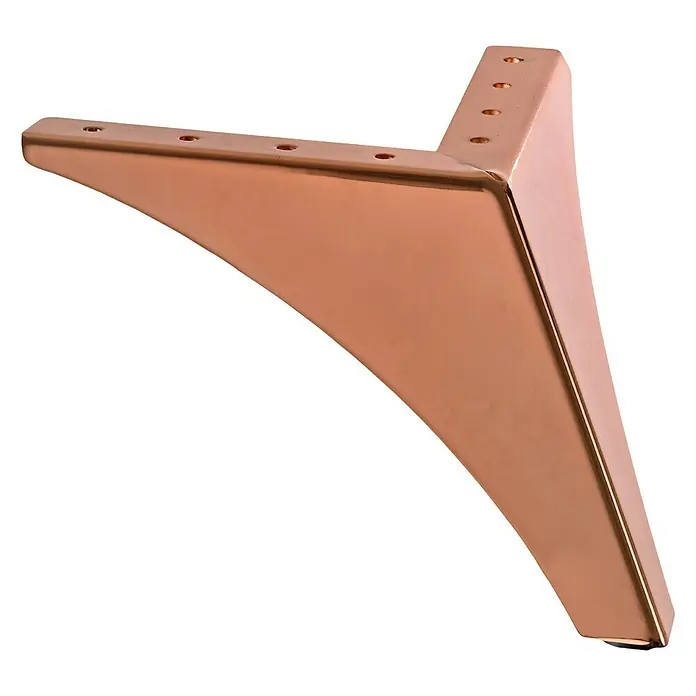 Hettich Möbelfuß Deva - L x B x H: 120 x 75 x 160 mm, Traglast: 50 kg, Kupfer - Vorderansicht