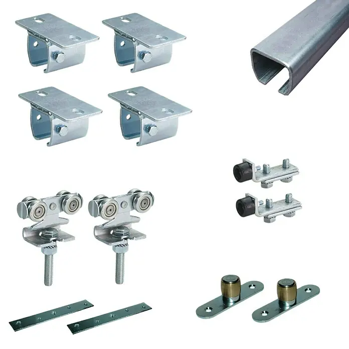 HBS Betz Schiebetorbeschlag-Komplettset Typ 30 - 200 cm, Traglast: 180 kg, Deckenmontage, Einsatzbereich: Stallungen - Detailaufnahme