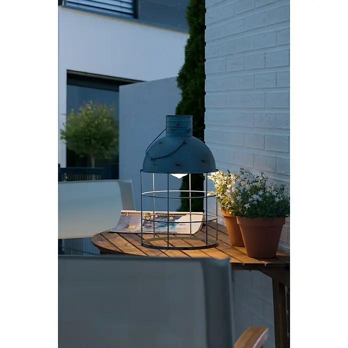 BAUHAUS LED-Solar-Dekoleuchte Gabbia - 2 x 0,06 W, Grau, Ø x H: 25 x 50 cm