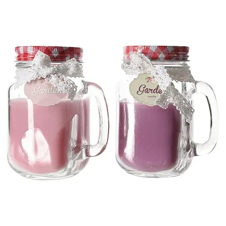 Vaso con vela de cera Garden