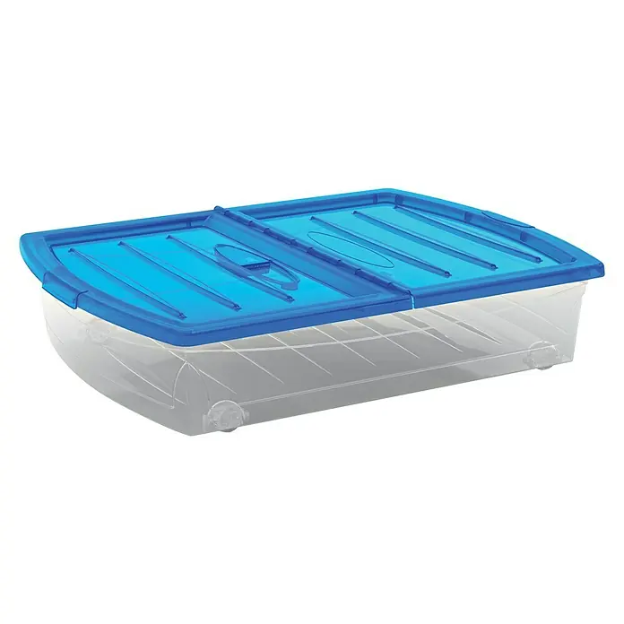 Keter Kutija sa kotačićima - D x Š x V: 77 x 58,5 x 17,5 cm, Plastika, Plave boje