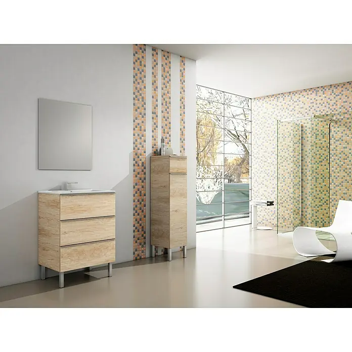 Mueble de lavabo Roma - 45 x 60 x 69 cm, Nebraska natural