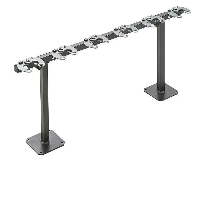 Mottez Aparcapatinetes B061C6 - L x An: 106 x 17,5 cm, Acero