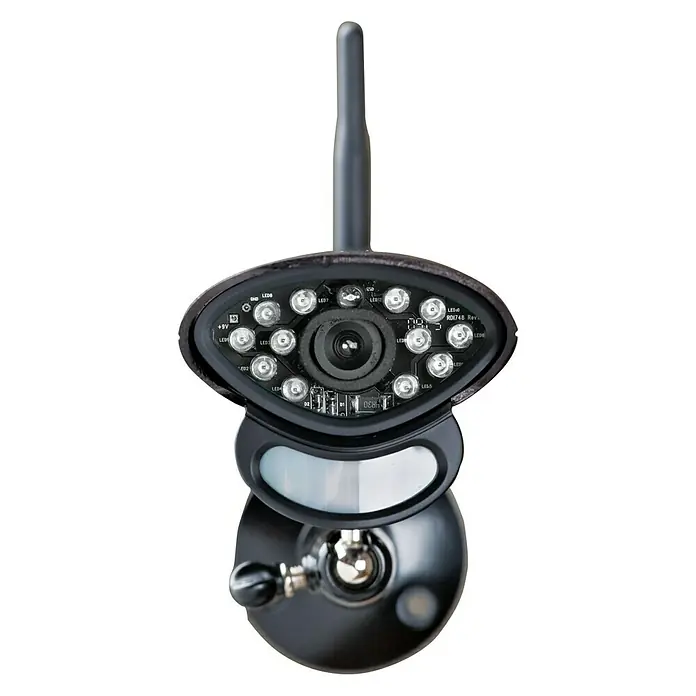 Switel Überwachungskamera CA2000 - Passend für: Switel Überwachungskamera-Set HS 2000, Erfassungswinkel: 60 °, Erfassungsreichweite: 12 m (Infrarot) - Vorderansicht