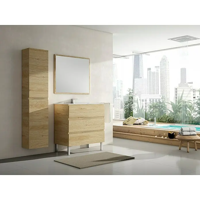 Camargue Mueble de lavabo Módena - L x An x Al: 45 x 100 x 69 cm, Nebraska natural