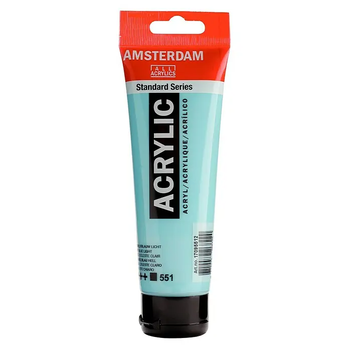 Talens Amsterdam Pintura acrílica Standard - Azul celeste claro, 120 ml, Tubo