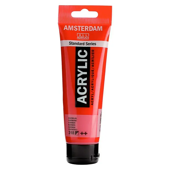 Talens Amsterdam Pintura acrílica Standard - Carmín, 120 ml, Tubo