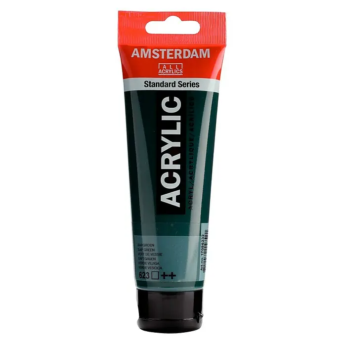 Talens Amsterdam Pintura acrílica Standard - Verde vejiga, 120 ml, Tubo