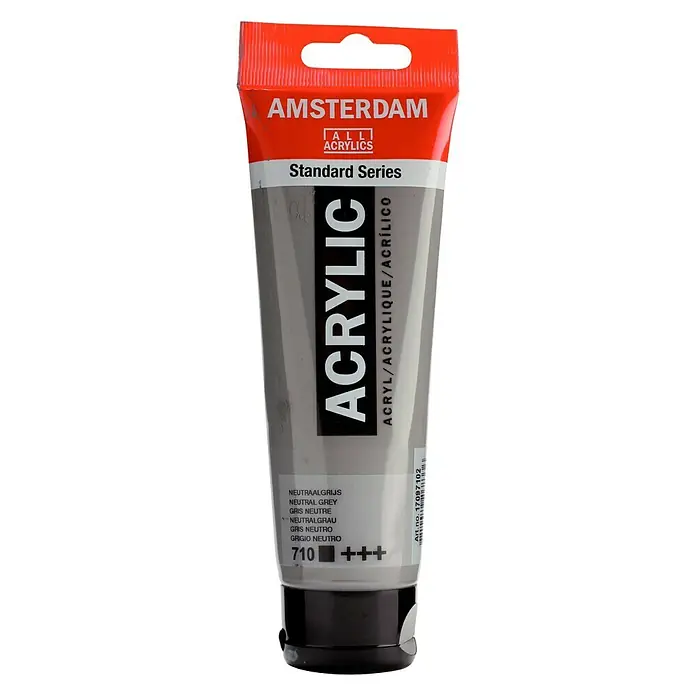 Talens Amsterdam Pintura acrílica Standard - Gris neutro, 120 ml, Tubo