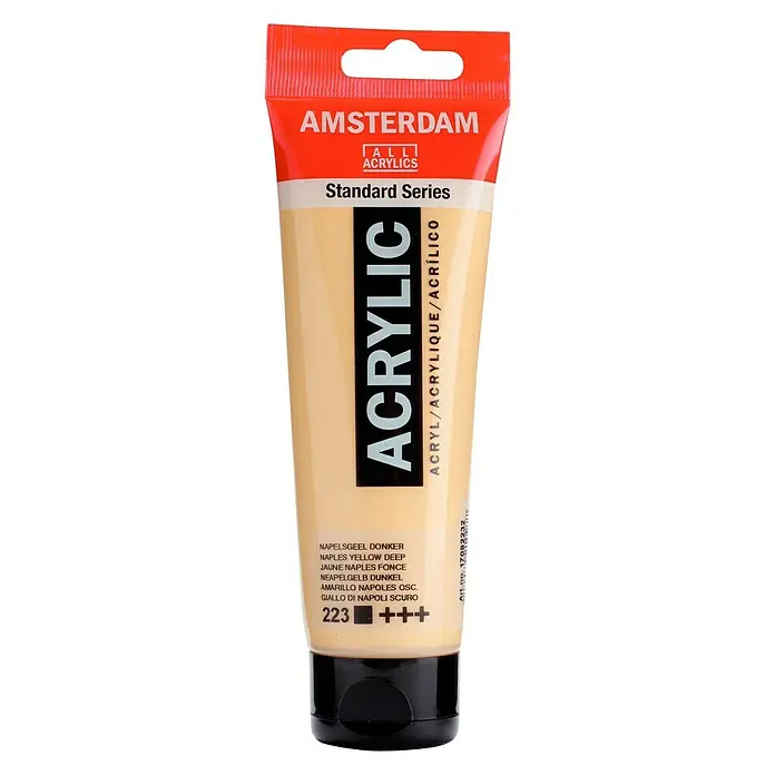 Talens Amsterdam Pintura acrílica Standard - Amarillo Nápoles oscuro, 120 ml, Tubo