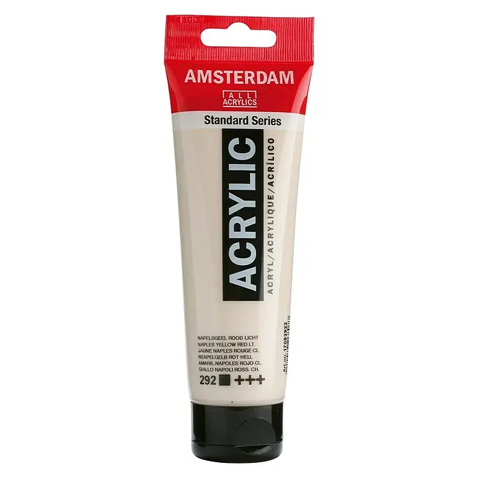 Talens Amsterdam Pintura acrílica Standard - Amarillo Nápoles rojo claro, 120 ml, Tubo