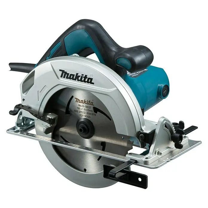 Makita Handkreissäge HS7601J - 1.200 W, Sägeblatt: Ø 190 mm, Leerlaufdrehzahl: 0 U/min - 5.200 U/min - Vorderansicht