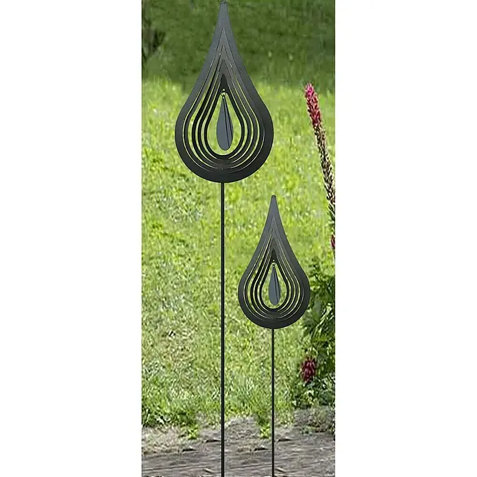 Gartendeko Tropfen-Stecker - Höhe: 115 cm, Metall