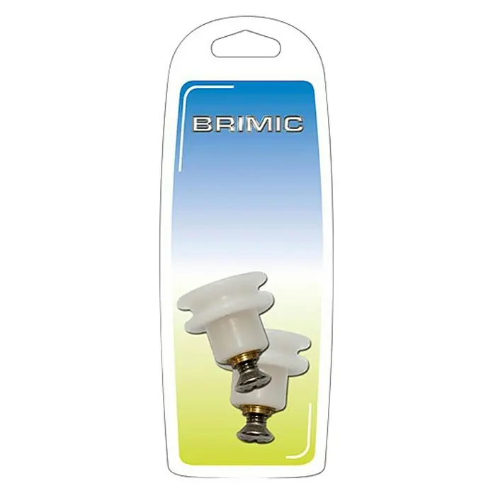 Micel Brimic Cojinete de bolas RD25 - Ø x Al: 24 x 19 mm, Blanco, 2 uds., Apto para: Mampara para ducha
