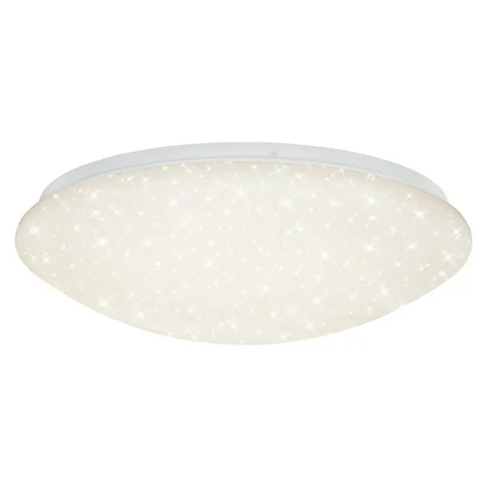 Briloner LED-Deckenleuchte rund Sternenhimmel - 22 W, Ø x H: 39 x 10 cm, Weiß, Warmweiß