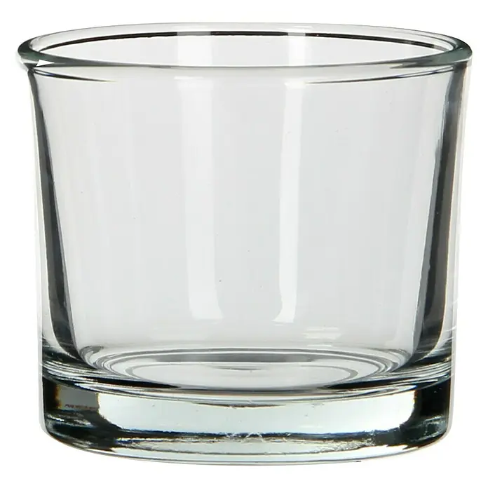 Jarrón de vidrio redondo Kenny - Ø x Al: 9 x 8 cm, Transparente