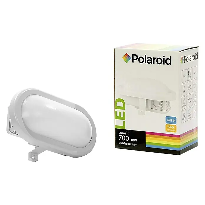 Polaroid LED-Außenwandleuchte - 10 W, Weiß, L x B x H: 16,9 x 11,5 x 7,6 cm