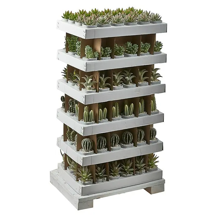 Planta artificial Suculenta - Altura: 11 cm, Verde, Plástico