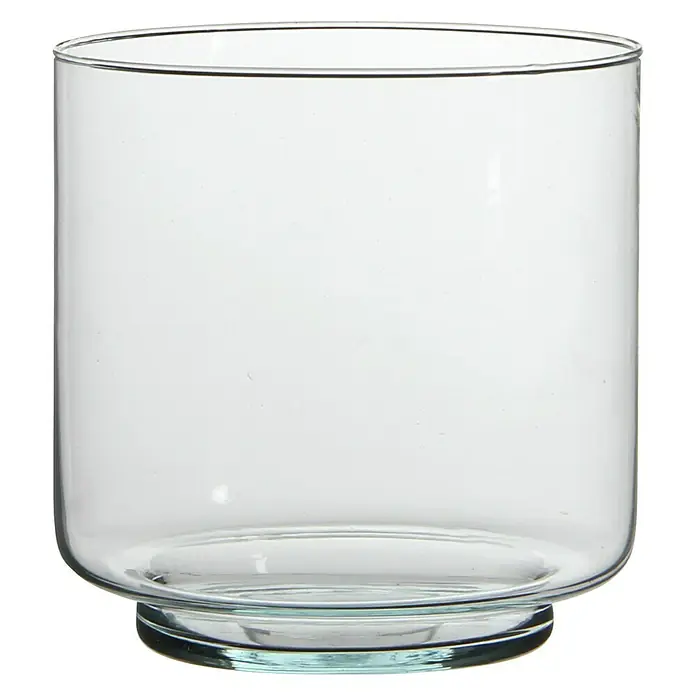 Jarrón de vidrio redondo Tigo - Ø x Al: 14,5 x 14,5 cm, Transparente