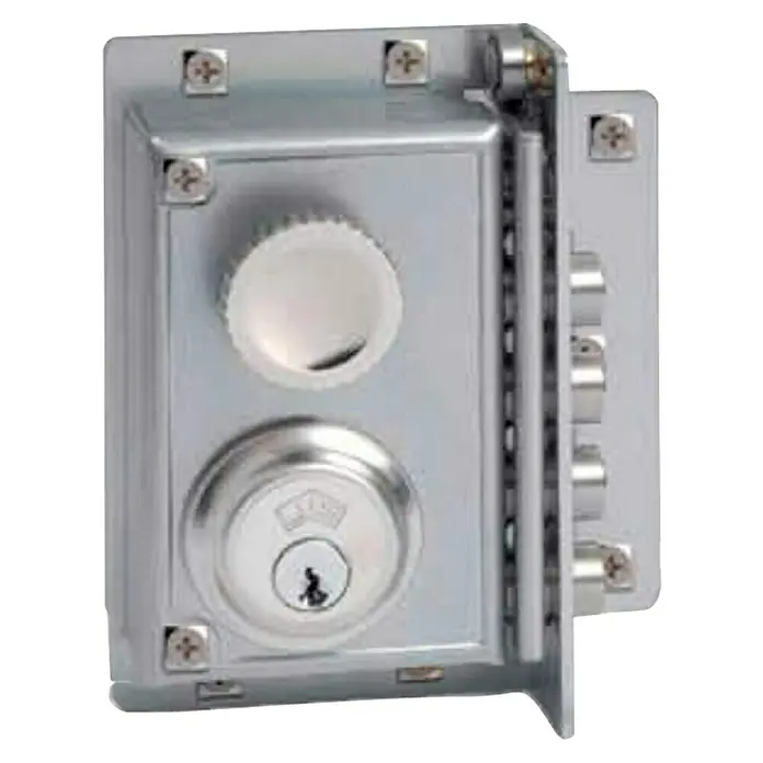 JiS Cerradura con cerrojo 240 - Tipo de cerradura: Cerradura de bombín, DIN-derecha, Cromado mate, Puerta exterior