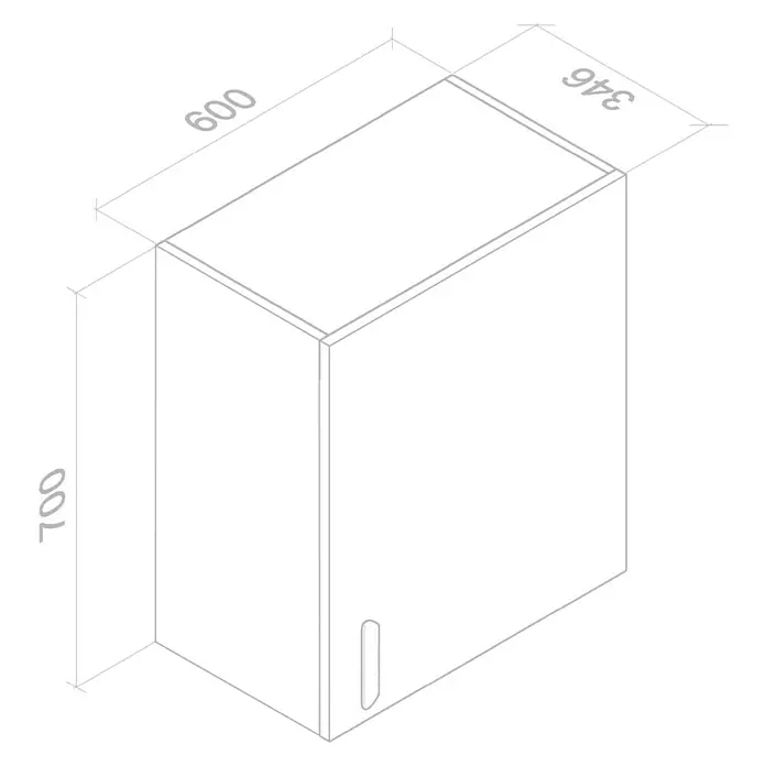 Top Element B Armario alto - L x An x Al: 33 x 60 x 70 cm, Blanco