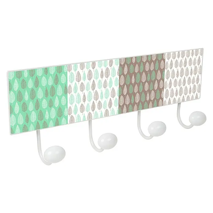 Nesu Perchero 9063 - L x An x Al: 40 x 17 x 7 cm, Número de ganchos: 4 ud., Verde menta