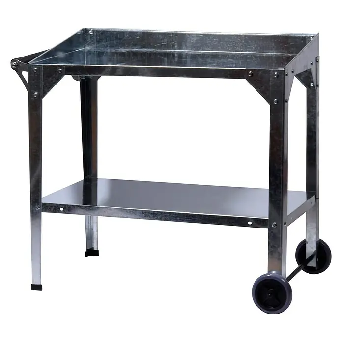 Dobar Pflanztisch Wagon - 95 x 55 x 80 cm, Edelstahl - Vorderansicht