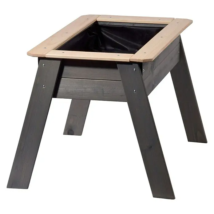 Dobar Hochbeet für Kinder - 78 x 60 x 50 cm, Holz, Grau - Rechte Seitenansicht