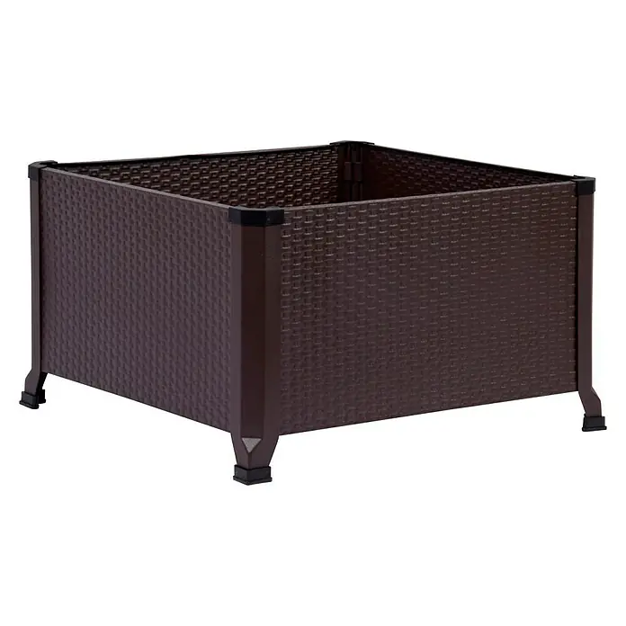 Dobar Pflanzkübel eckig - 60 x 60 x 36,8 cm, Stahl - Linke Seitenansicht