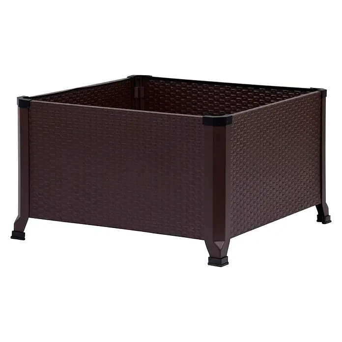 Dobar Pflanzkübel eckig - 60 x 60 x 36,8 cm, Stahl - Vorderansicht
