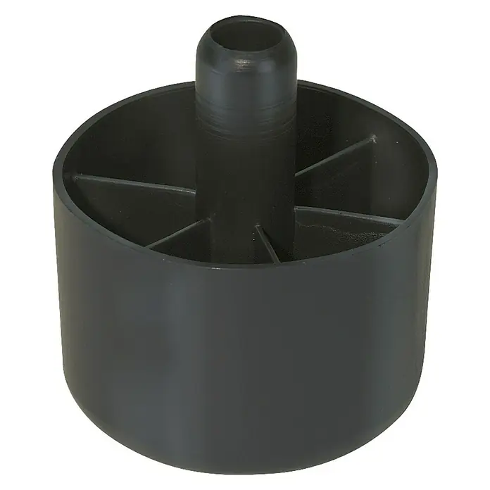 Hettich Gleiter - Ø x H: 50 x 34 mm, Traglast: 40 kg, Schwarz - Vorderansicht