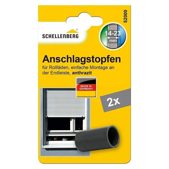 Schellenberg Anschlagstopfen - Schwarz - Vorderansicht