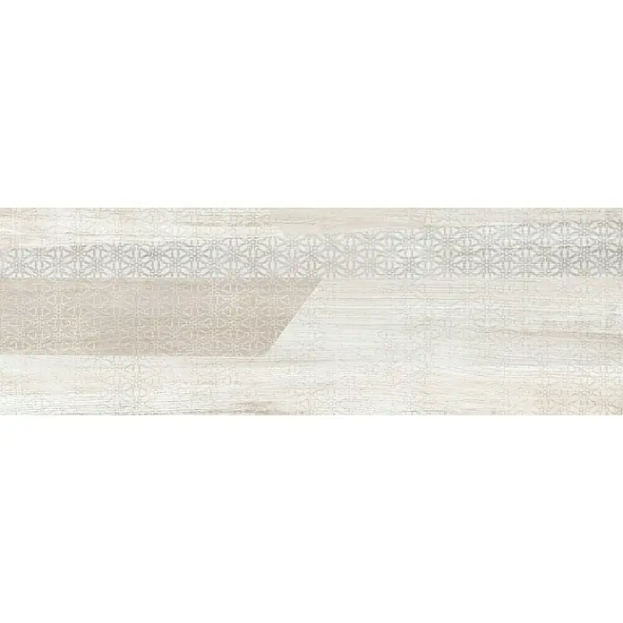 Revestimiento cerámico Jungle Wall Decor - 20 x 60 cm, Beige/Marrón/Blanco, Mate, Estilo madera