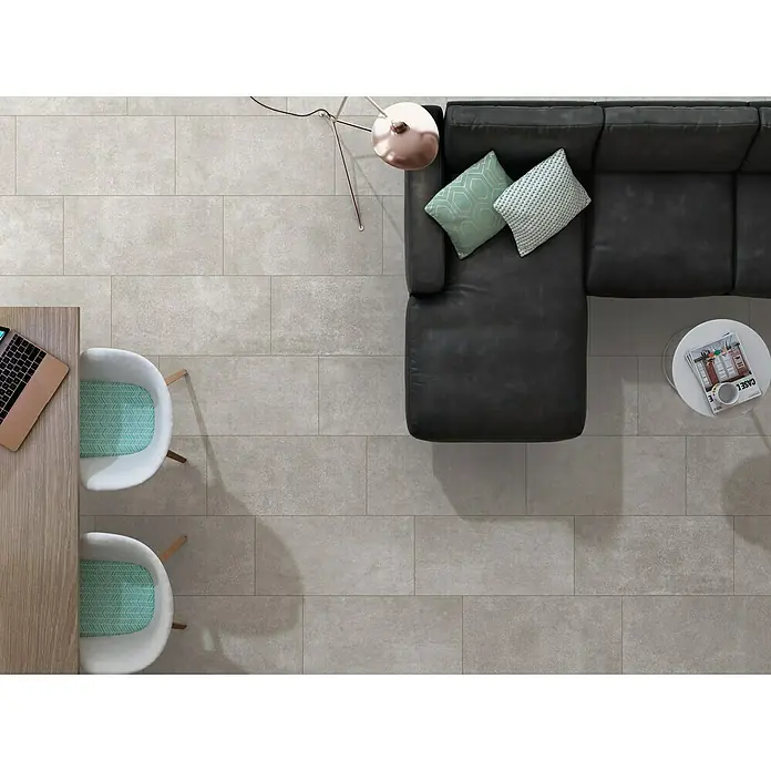 Pavimento porcelánico Dom - 30 x 60 cm, Gris, Efecto cemento