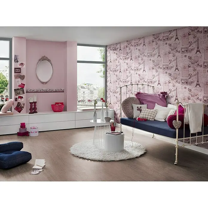 AS Creation Boys And Girls 6 Papiertapete Briefe aus Paris - Pink, Motiv, 10,05 x 0,53 m - Stimmungsaufnahme