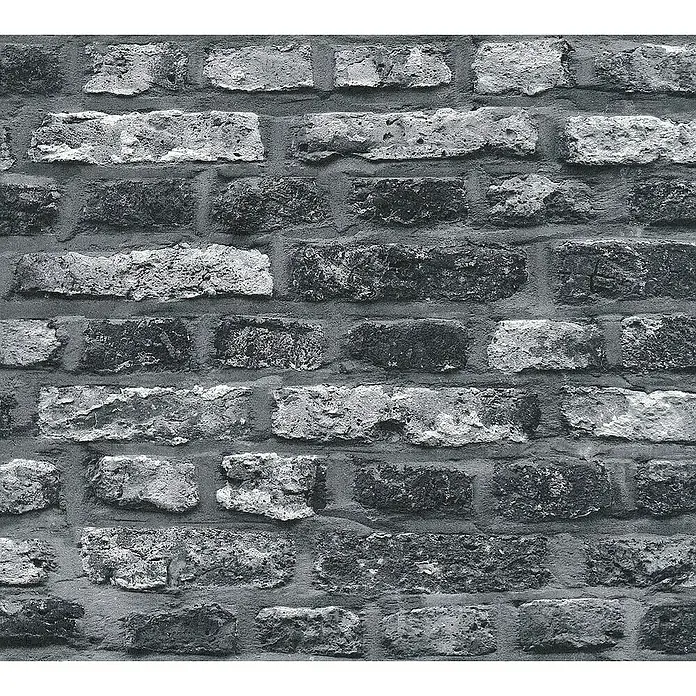 AS Creation Il Decoro Vliestapete Steine - Schwarz/Weiß, Steinoptik, 10,05 x 0,53 m - Detailaufnahme