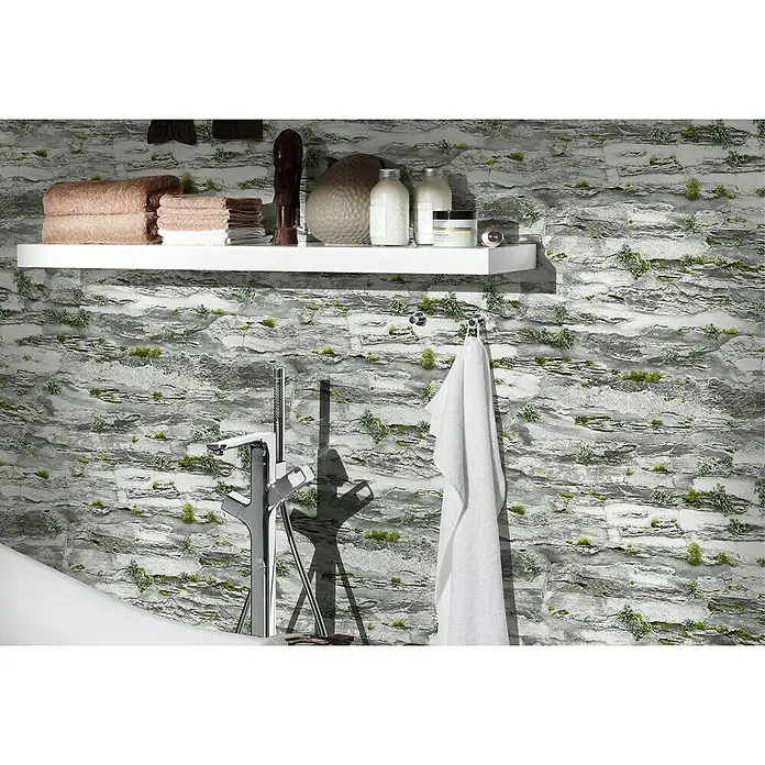 AS Creation Il Decoro Papiertapete - Grau/Weiß, Steinoptik, 10,05 x 0,53 m - Stimmungsaufnahme