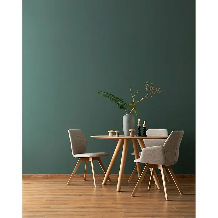 SCHÖNER WOHNEN-Farbe Wandfarbe Designfarbe - Besinnliches Waldgrün, 2,5 l, Matt - Stimmungsaufnahme