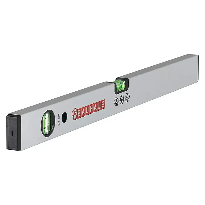 BAUHAUS Wasserwaage - 600 mm, Anzahl Libellen: 2 Stk.